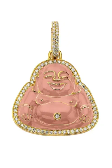 BUDDHA MAMA Medium Pink Happy Buddha Pendant | Thumbnail 1