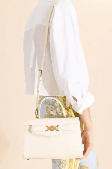 Versace Medusa '95 Top Handle Bag - Ecru | Thumbnail 4 Versace Medusa '95 Top Handle Bag - Ecru | Thumbnail 4