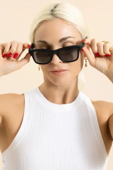 Ray-Ban Meta Wayfarer Sunglasses - Matte Black Gradient Graphite | Thumbnail 2