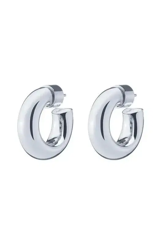 Jennifer Fisher Micro Samira Huggie Earrings - Silver - 0.8in
