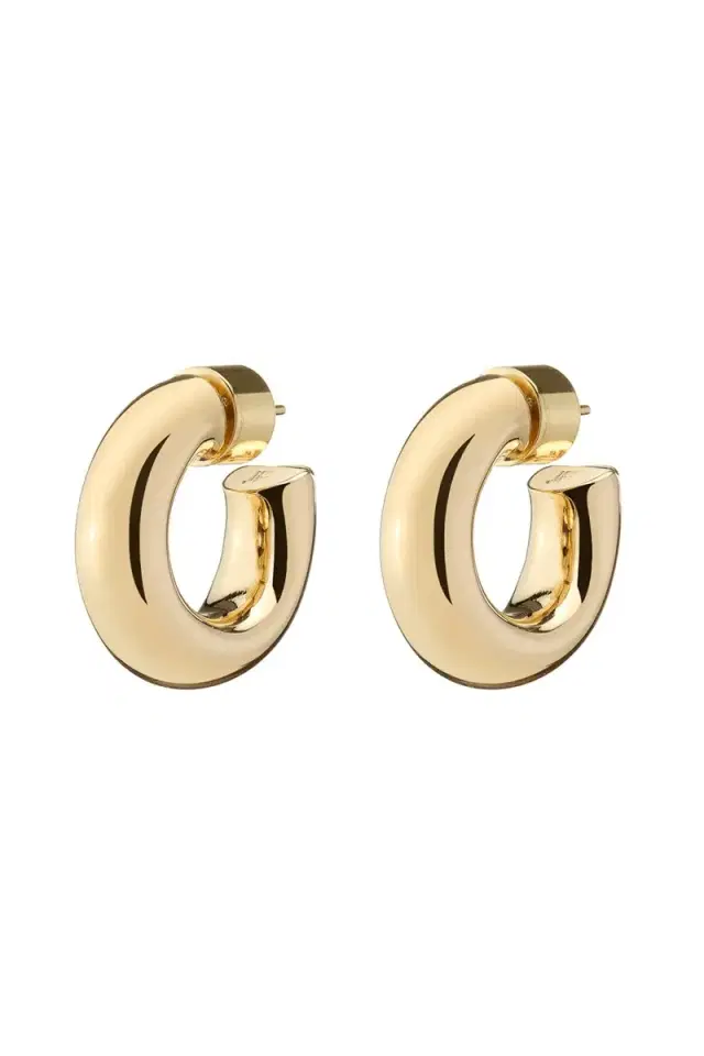 Jennifer Fisher Micro Samira Huggie Earrings - Yellow Gold - 0.8in