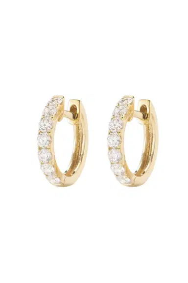 Robinson Pelham Midi Diamond Hoop Earrings | Thumbnail 1
