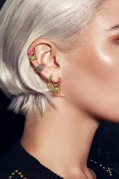 Robinson Pelham Midi Rainbow Hoop Earrings | Thumbnail 2 Robinson Pelham Midi Rainbow Hoop Earrings | Thumbnail 2