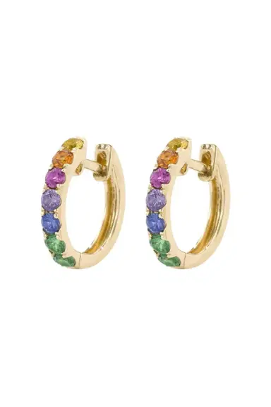 Robinson Pelham Midi Rainbow Hoop Earrings | Thumbnail 1 Robinson Pelham Midi Rainbow Hoop Earrings | Thumbnail 1