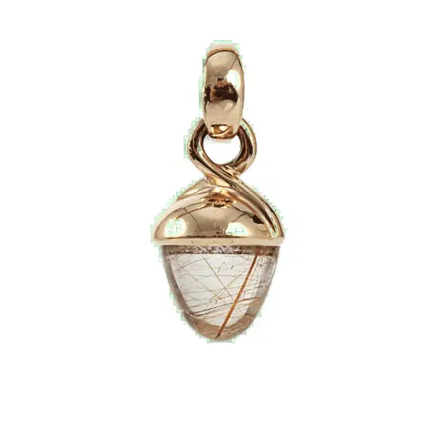 TAMARA COMOLLI Mikado Bouquet Red Rutilated Quartz Pendant
