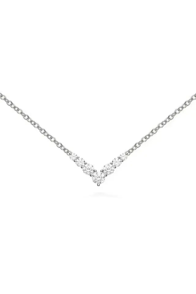 Melissa Kaye Mini Aria Diamond Necklace - White Gold