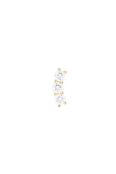Melissa Kaye Mini Aria Diamond Triplet Stud Earring | Thumbnail 1