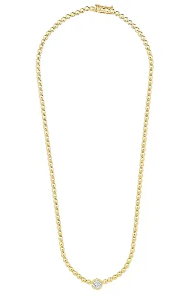 Jennifer Meyer Mini Diamond Bezel Tennis Necklace | Thumbnail 1 Jennifer Meyer Mini Diamond Bezel Tennis Necklace | Thumbnail 1