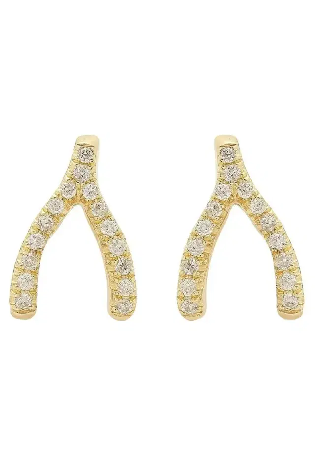 Mini Diamond Wishbone Studs