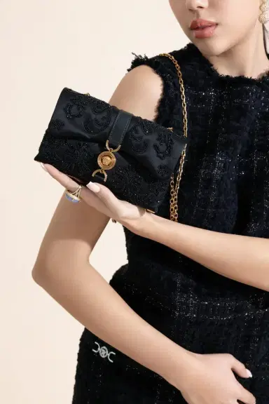 Versace Mini Klieo Bag - Black Beaded | Thumbnail 2 Versace Mini Klieo Bag - Black Beaded | Thumbnail 2