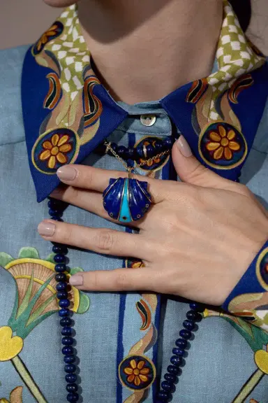 Brent Neale Mini Lapis Turquoise Shell Necklace | Thumbnail 3 Brent Neale Mini Lapis Turquoise Shell Necklace | Thumbnail 3