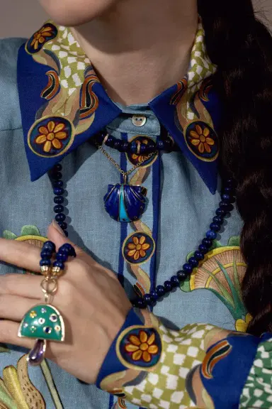 Brent Neale Mini Lapis Turquoise Shell Necklace | Thumbnail 4 Brent Neale Mini Lapis Turquoise Shell Necklace | Thumbnail 4