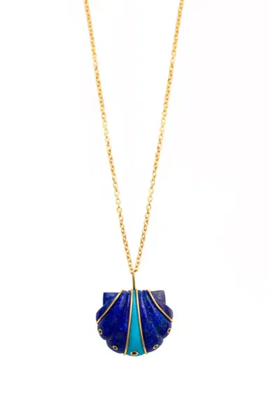 Brent Neale Mini Lapis Turquoise Shell Necklace | Thumbnail 1 Brent Neale Mini Lapis Turquoise Shell Necklace | Thumbnail 1