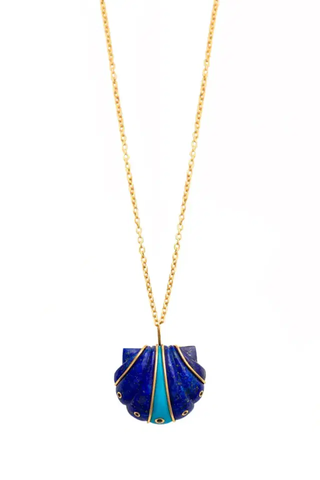 Brent Neale Mini Lapis Turquoise Shell Necklace