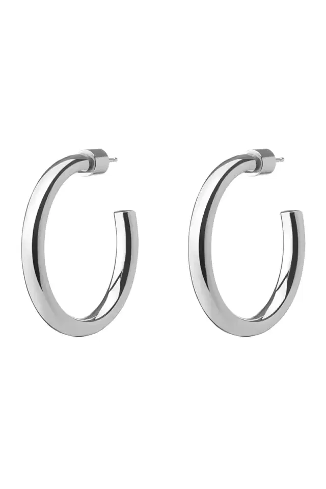 Jennifer Fisher Mini Lilly Hoop Earrings - Silver - 1in