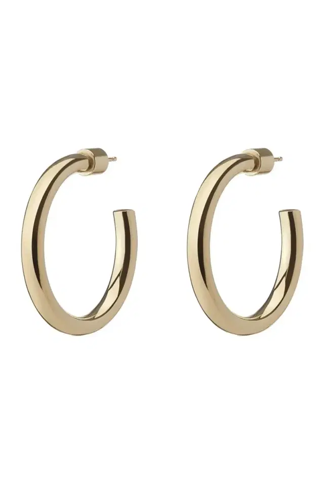 Jennifer Fisher Mini Lilly Hoop Earrings - Yellow Gold - 1in
