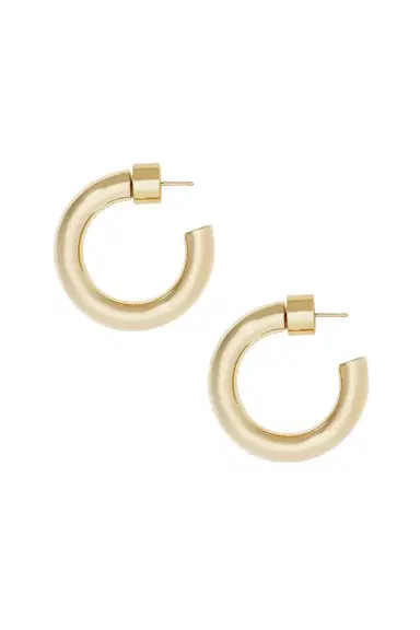 Jennifer Fisher Mini Natasha Hoop Earrings - Yellow Gold - 1in | Thumbnail 1 Jennifer Fisher Mini Natasha Hoop Earrings - Yellow Gold - 1in | Thumbnail 1