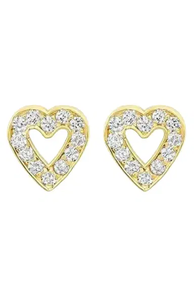 Jennifer Meyer Mini Open Heart Studs | Thumbnail 1