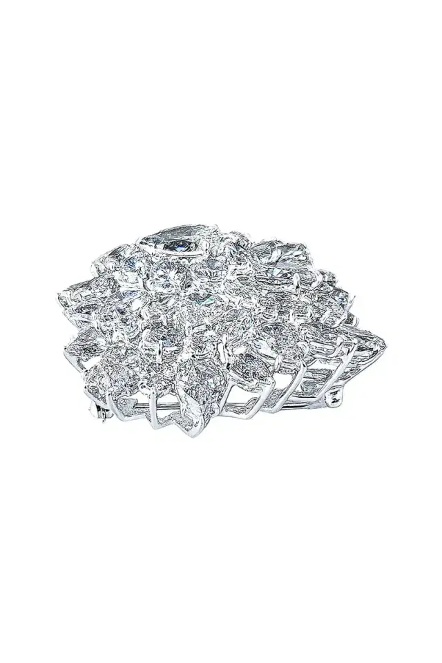 FANTASIA by DESERIO Mix Shaped Round Brooch