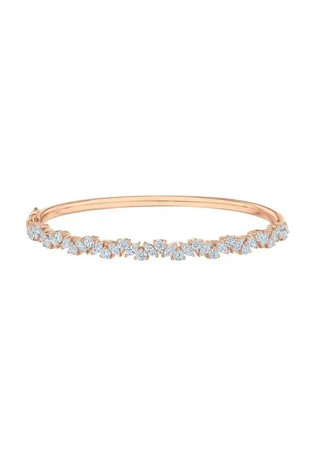 KWIAT Mixed Diamond Bangle - Rose Gold