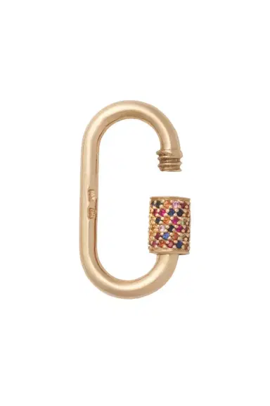 Marla Aaron Mixed Sapphire Medium Stoned Lock | Thumbnail 5 Marla Aaron Mixed Sapphire Medium Stoned Lock | Thumbnail 5