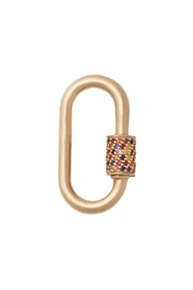 Marla Aaron Mixed Sapphire Medium Stoned Lock | Thumbnail 1 Marla Aaron Mixed Sapphire Medium Stoned Lock | Thumbnail 1