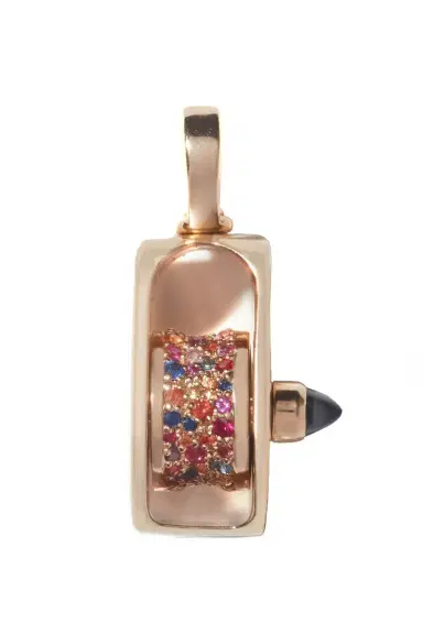 Marla Aaron Mixed Sapphire Stoned Pulley Pendant | Thumbnail 1