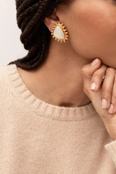 Sylvia Toledano Moonstone Dot Earrings | Thumbnail 2