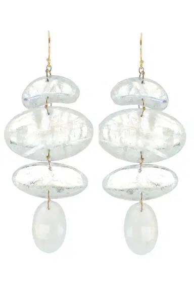 TEN THOUSAND THINGS Moonstone Oval Totem Earrings | Thumbnail 1
