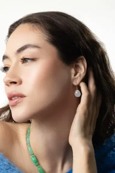 TEN THOUSAND THINGS Moonstone Tapiz Bead Earrings | Thumbnail 3