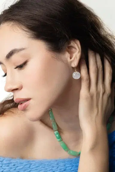 TEN THOUSAND THINGS Moonstone Tapiz Bead Earrings | Thumbnail 4