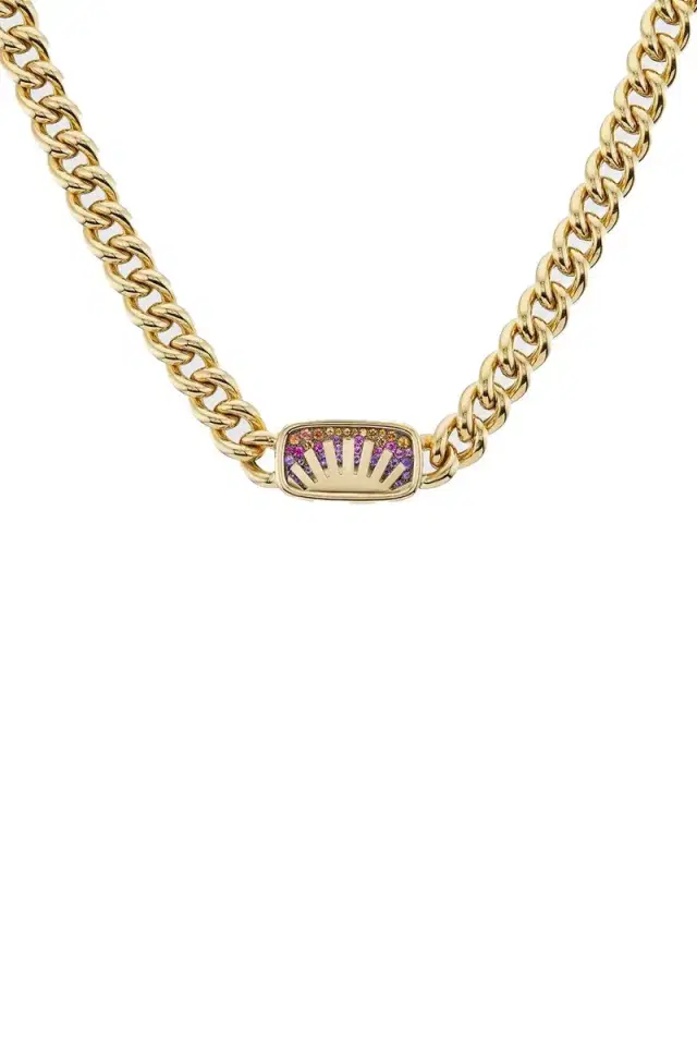 Brent Neale Narrow Sunshine Signet Pendant Necklace