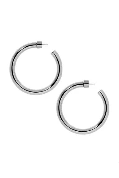Jennifer Fisher Natasha Baby Hoop Earrings - Silver - 1.5 | Thumbnail 1