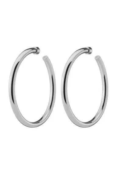 Jennifer Fisher Natasha Hoop Earrings - Silver - 2in | Thumbnail 4