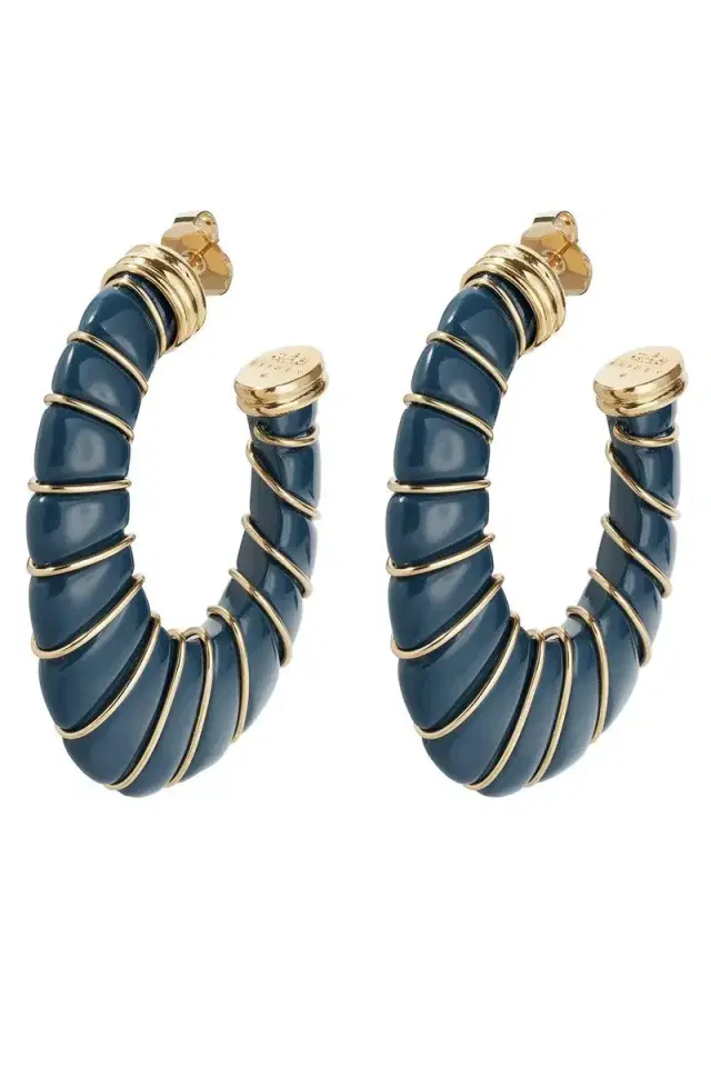 Gas Bijoux Navy Large Cyclade Earrings
