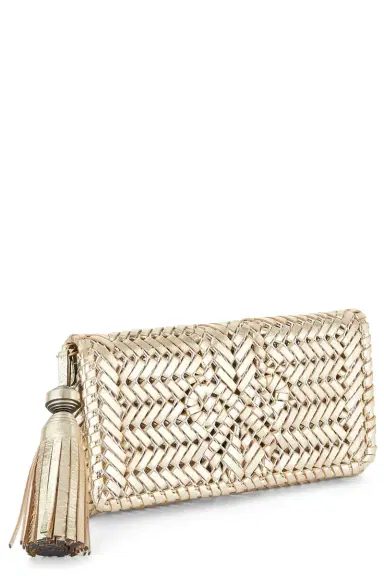 Anya Hindmarch Neeson Tassel Clutch - Platino | Thumbnail 3 Anya Hindmarch Neeson Tassel Clutch - Platino | Thumbnail 3