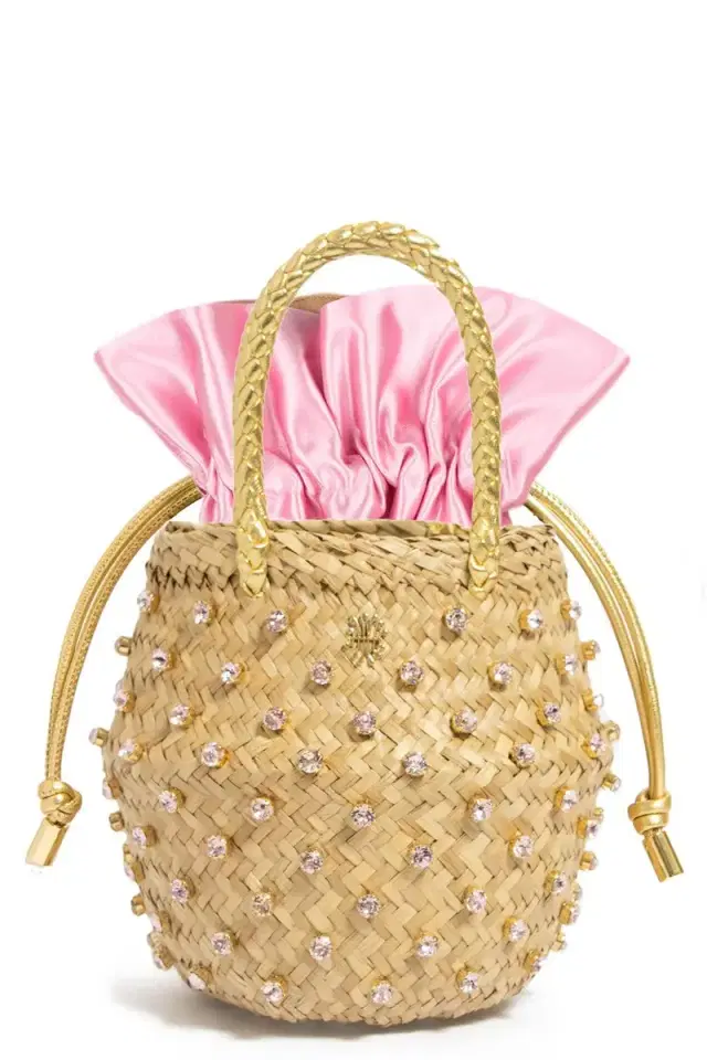 LE NINE Nina Crystal Bag - Pink