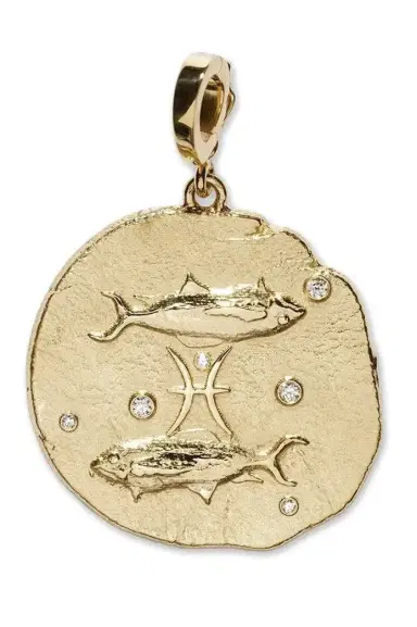 Azlee Of The Stars Pisces Large Coin Pendant | Thumbnail 1 Azlee Of The Stars Pisces Large Coin Pendant | Thumbnail 1