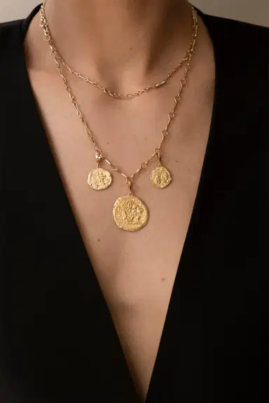 Azlee Of The Stars Small Aries Coin Pendant | Thumbnail 2 Azlee Of The Stars Small Aries Coin Pendant | Thumbnail 2
