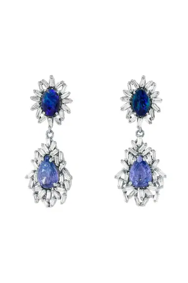 Suzanne Kalan Opal Blue Sapphire Drop Earrings | Thumbnail 1 Suzanne Kalan Opal Blue Sapphire Drop Earrings | Thumbnail 1
