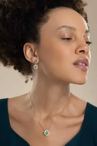 Suzanne Kalan Opal Emerald Mini Drop Earrings | Thumbnail 3 Suzanne Kalan Opal Emerald Mini Drop Earrings | Thumbnail 3