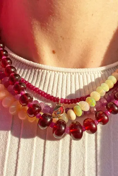 LIZZIE FORTUNATO FINE Opal Single Strand Necklace | Thumbnail 2