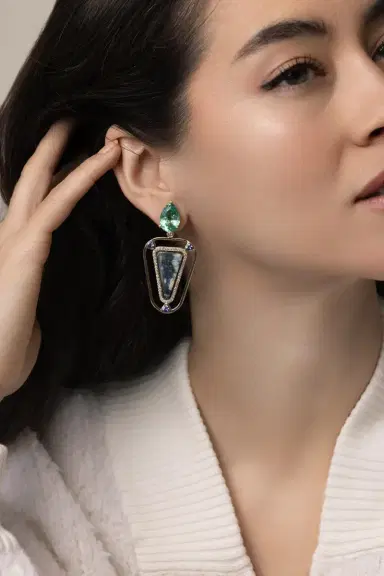 DENISE CASSOU Opal Tourmaline Earrings | Thumbnail 4 DENISE CASSOU Opal Tourmaline Earrings | Thumbnail 4