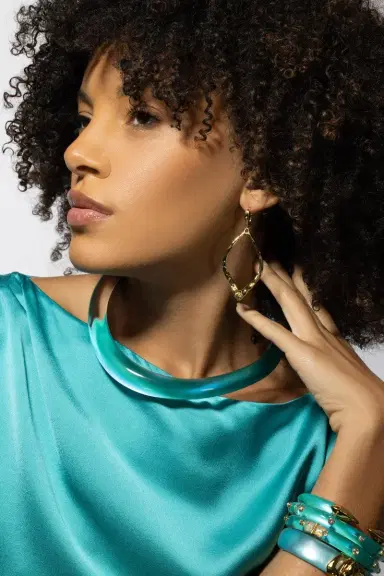 ALEXIS BITTAR Open Oval Leverback Earrings | Thumbnail 3