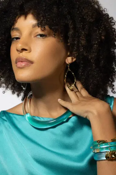 ALEXIS BITTAR Open Oval Leverback Earrings | Thumbnail 4