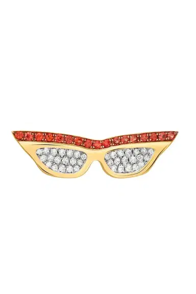 EDINA KISS Orange Sapphire Diamond Small Sunglasses Pendant | Thumbnail 1 EDINA KISS Orange Sapphire Diamond Small Sunglasses Pendant | Thumbnail 1