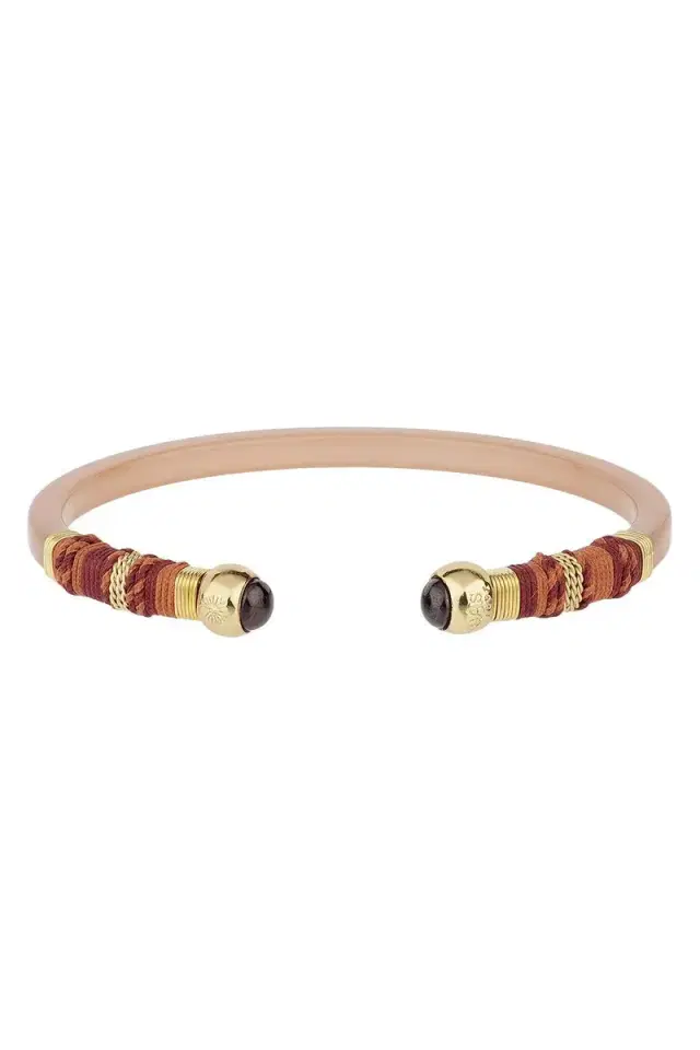 Gas Bijoux Orange Sari Wrap T Bracelet