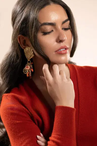 Gas Bijoux Orange Shellita Beach Charm Earrings | Thumbnail 2