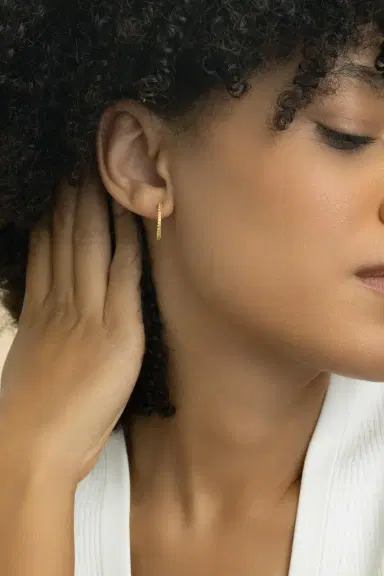 LISA NIK Orange Yellow Ombre Sapphire Hoop Earrings | Thumbnail 4 LISA NIK Orange Yellow Ombre Sapphire Hoop Earrings | Thumbnail 4