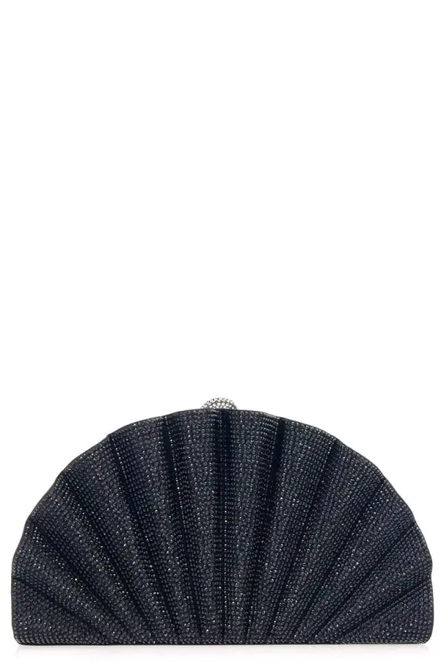Judith Leiber Origami Fan Clutch - Jet